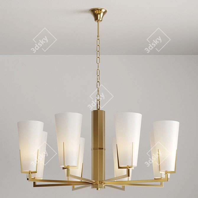 Large Subra Chandelier in Grey 3D model image 2