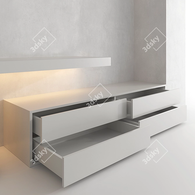 Modern Dressing Table Set 3D 3D model image 4