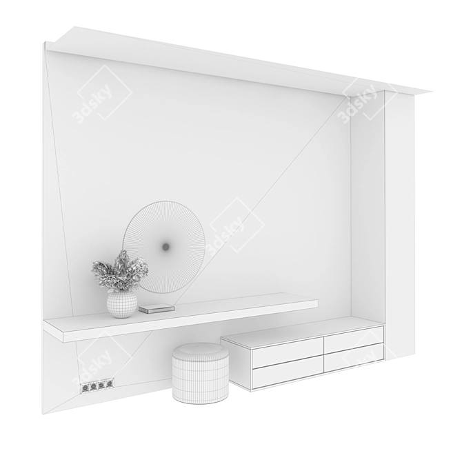 Modern Dressing Table Set 3D 3D model image 6