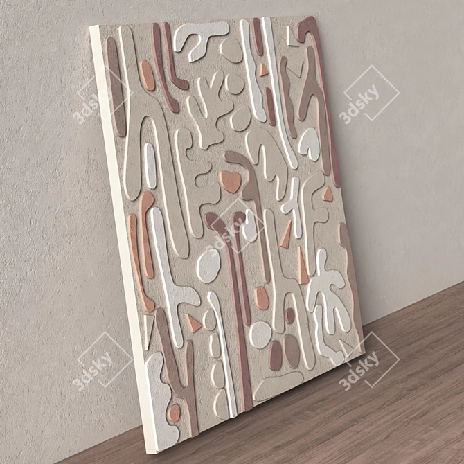 Stonework Relief Wall Art Piece 3D model image 10