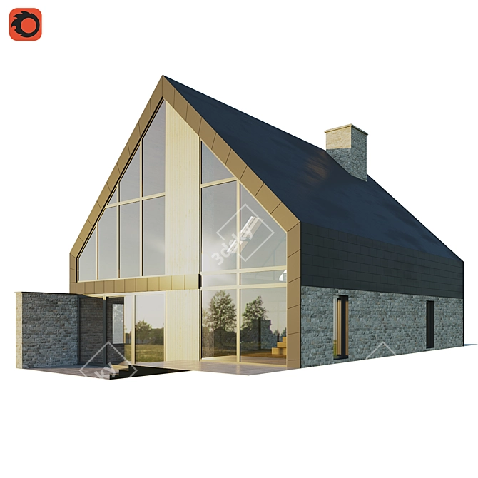 Rustic Barnhouse 3D Model 3D model image 3