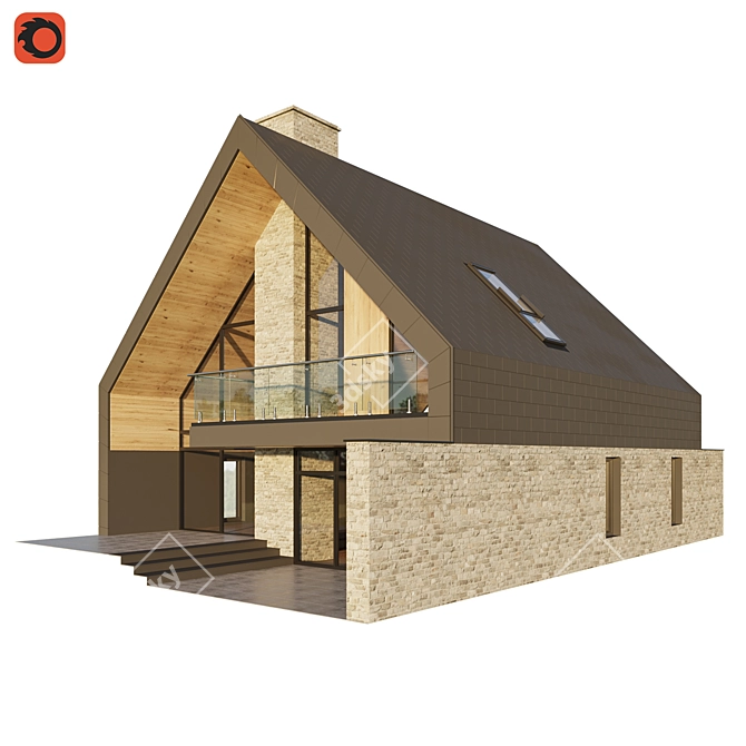 Rustic Barnhouse 3D Model 3D model image 7