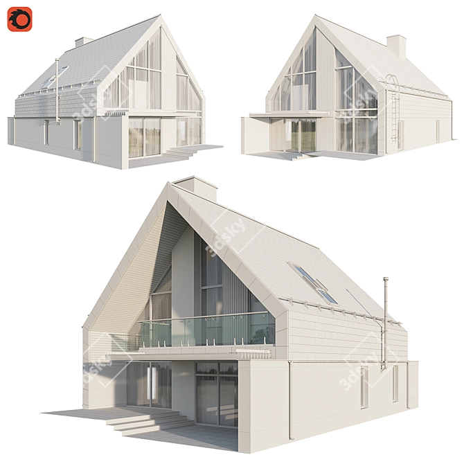 Rustic Barnhouse 3D Model 3D model image 10