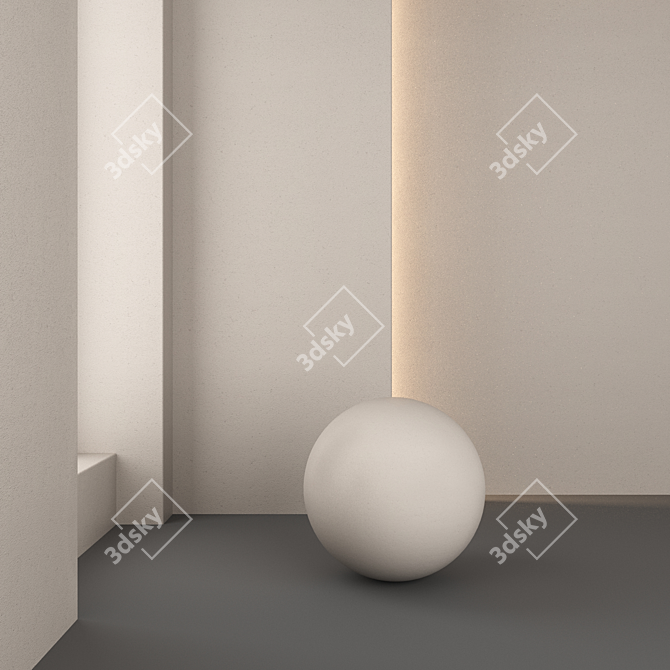 Textured PBR Plaster Material Pack 3D model image 2