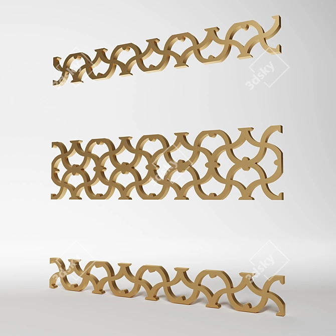 Customizable Modular 3D Decorative Partition 3D model image 3