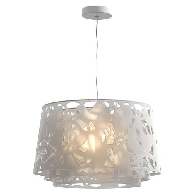 Modern Anodized Pendant Lamp Fixture 3D model image 1