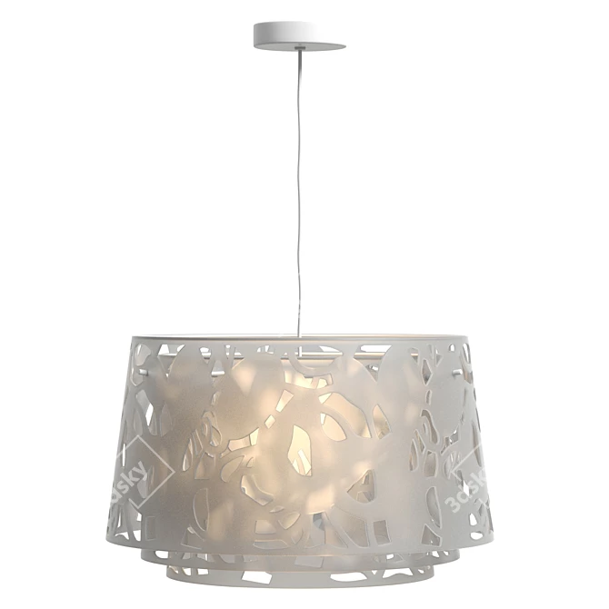 Modern Anodized Pendant Lamp Fixture 3D model image 2