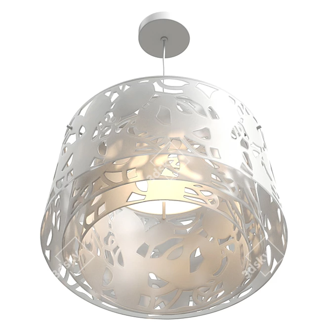 Modern Anodized Pendant Lamp Fixture 3D model image 3