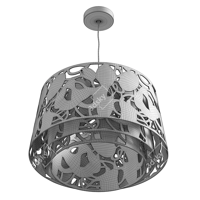 Modern Anodized Pendant Lamp Fixture 3D model image 6