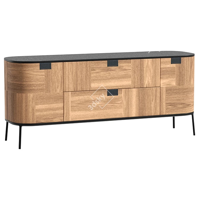 Luxury Maxalto Sideboard TESAURUS 3D model image 1