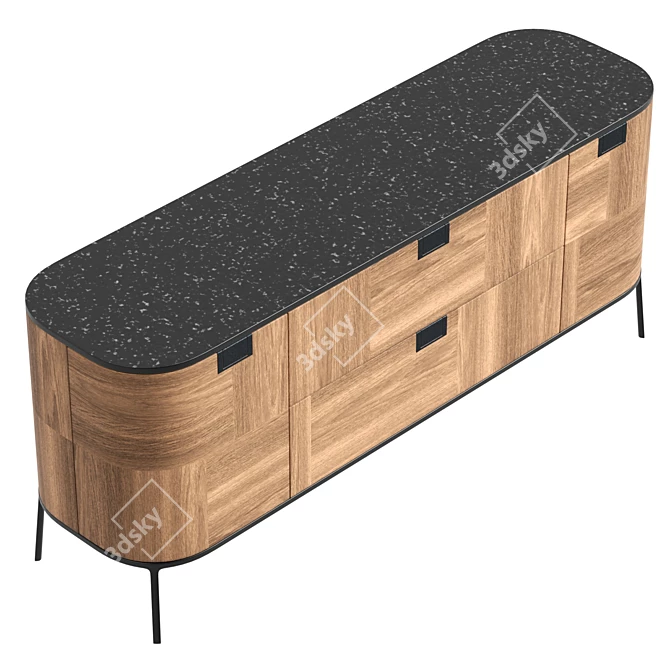 Luxury Maxalto Sideboard TESAURUS 3D model image 5