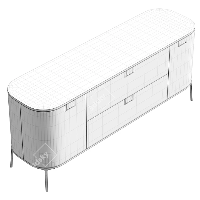 Luxury Maxalto Sideboard TESAURUS 3D model image 6