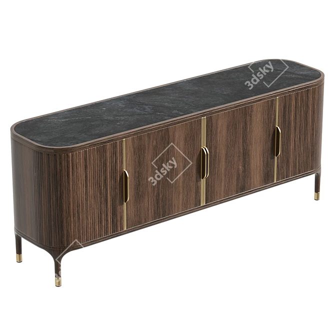 Modern Ash Sideboard for Interiors 3D model image 1