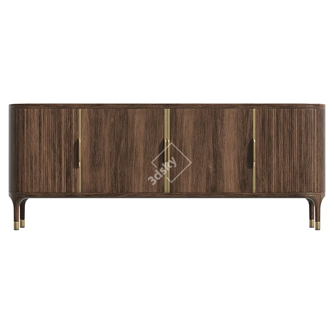 Modern Ash Sideboard for Interiors 3D model image 2