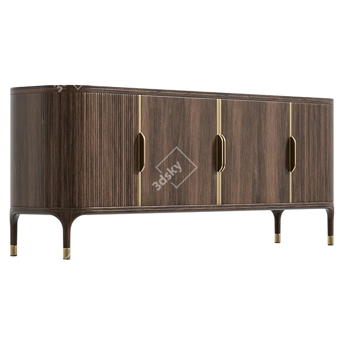 Modern Ash Sideboard for Interiors 3D model image 4