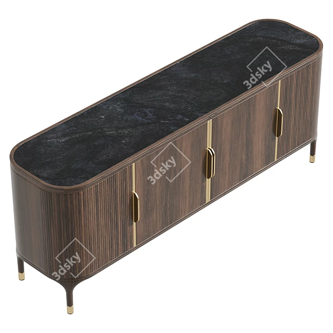 Modern Ash Sideboard for Interiors 3D model image 5