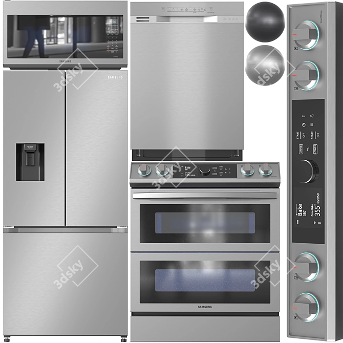 Samsung Smart Appliance Collection 3D model image 1