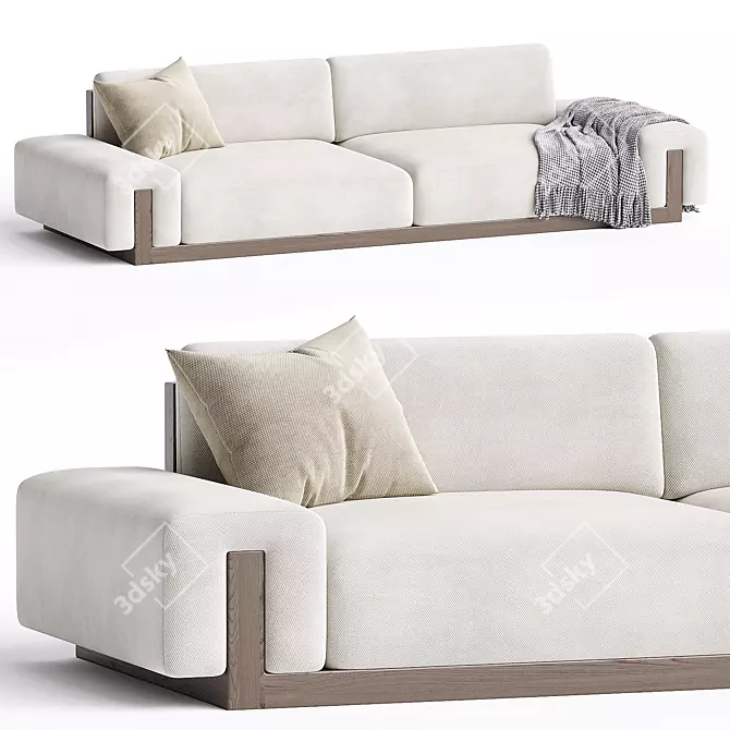  Sleek THIERRY LEMAIRE U Sofa 3D model image 1