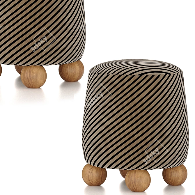 Luxury Morro Pouf Kelly Wearler 3D model image 5