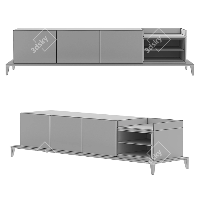 Milos TV Cabinet Collection 3D model image 3