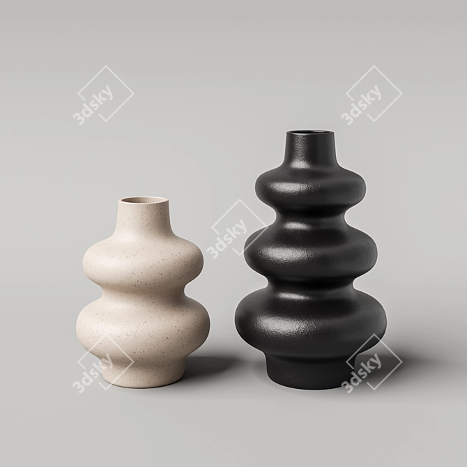 Ceramic Vases Set for Corona 3D model image 1