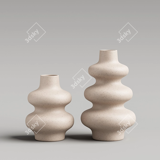 Ceramic Vases Set for Corona 3D model image 3