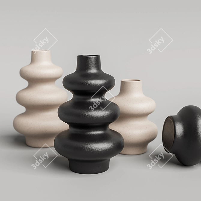 Ceramic Vases Set for Corona 3D model image 4