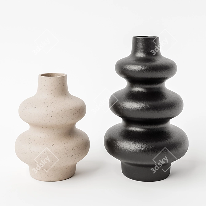 Ceramic Vases Set for Corona 3D model image 6