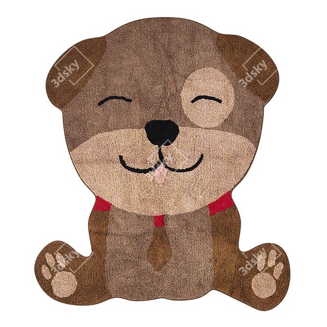 Soft Playful Kids Shaped Rugs 3D model image 4