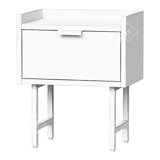 Volga Bedside Table 3D model image 2