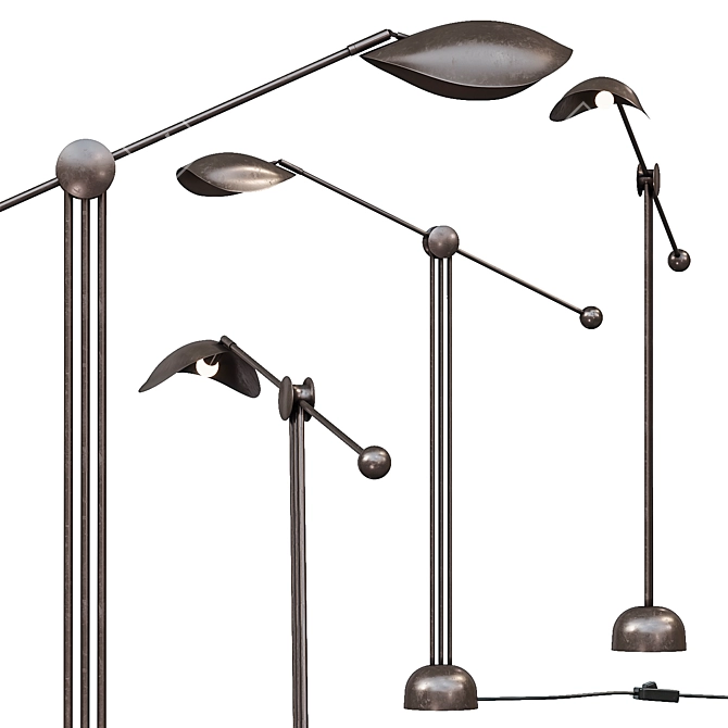 Stingray Bronze Floor Lamp 3D model image 1