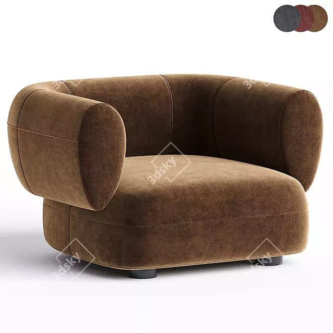 Modern Leather Armchair Linteloo ARP 3D model image 1