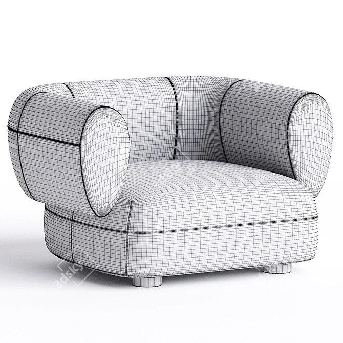 Modern Leather Armchair Linteloo ARP 3D model image 4