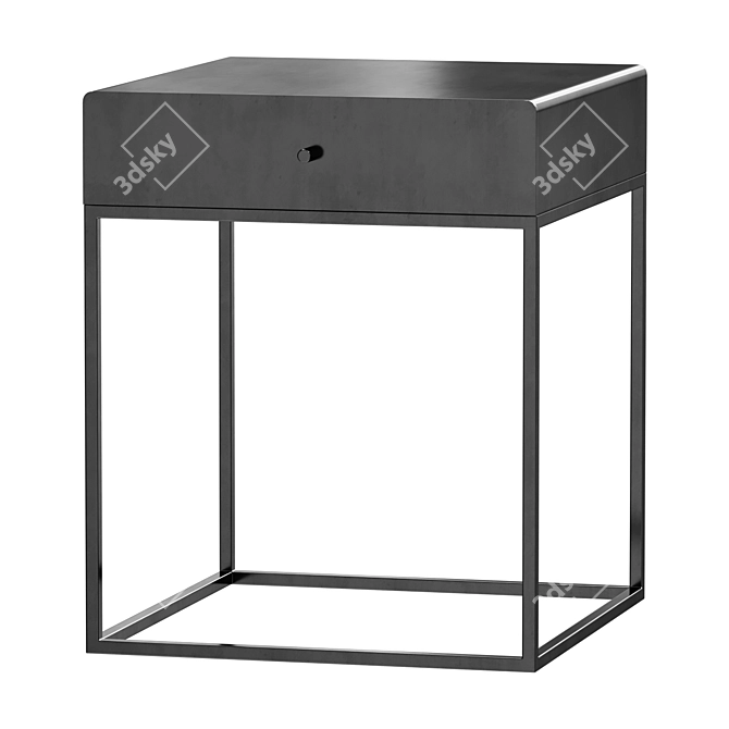 Metal Nightstand Hypnos 3D model image 1