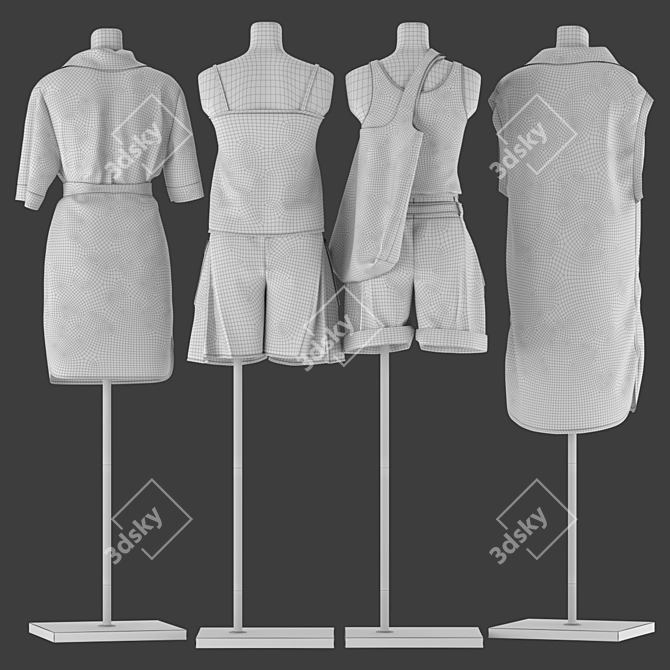 Mannequin Set 3D Model Kit 3D model image 6