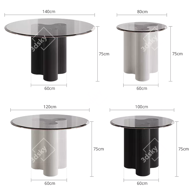 Algoritmo-2212 Dining Table, Designer's Choice 3D model image 2