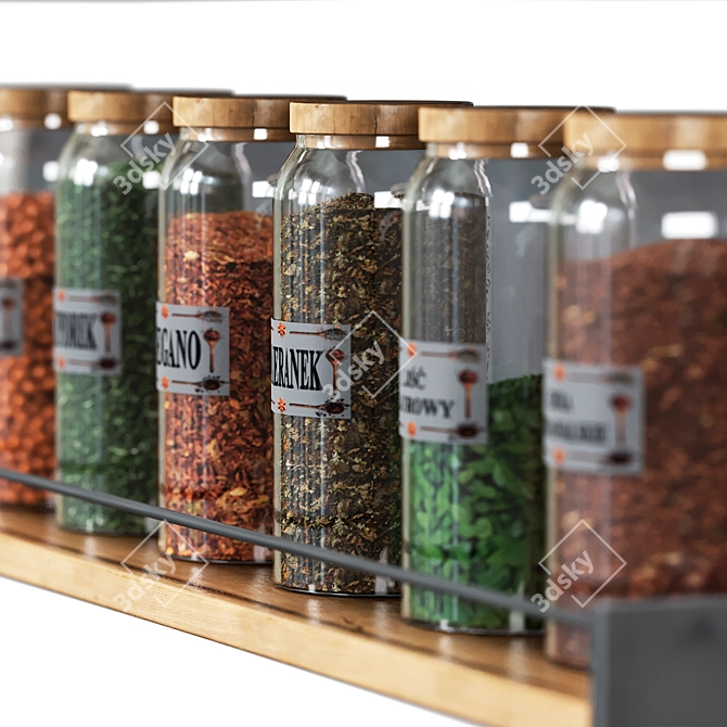 Kitchen Spice Set Kit - 18 spices 3D model image 3