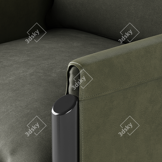 Turri Zenit Designer Armchair 3D model image 3