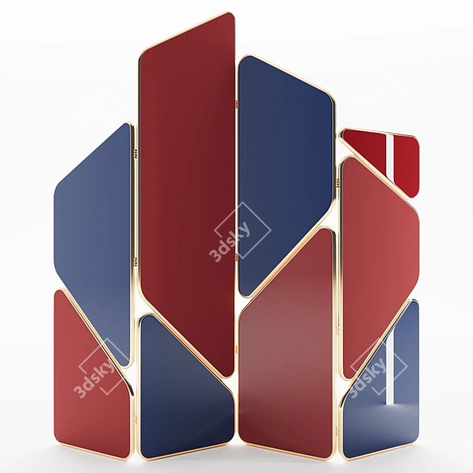 Aster Contrast Room Divider 3D model image 2