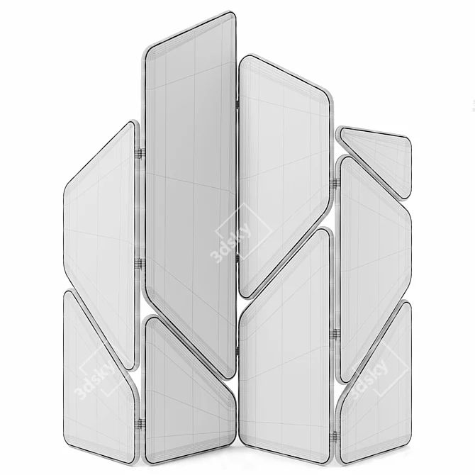 Aster Contrast Room Divider 3D model image 8