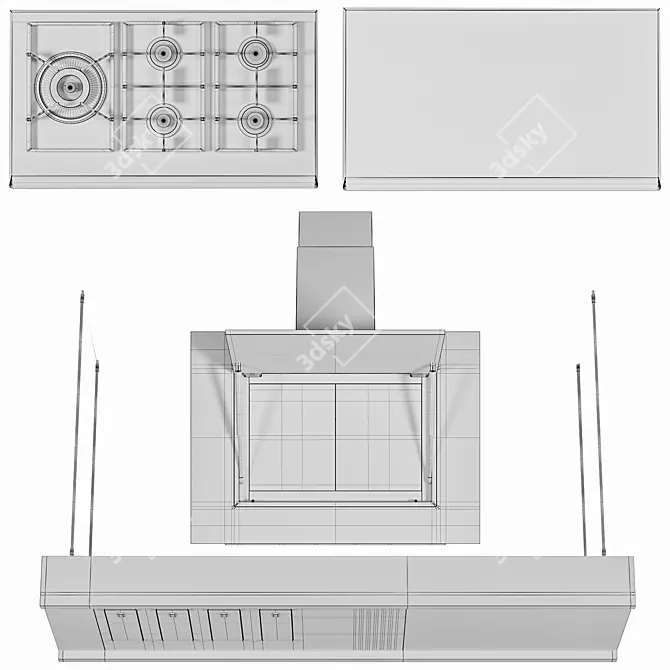 Pando Appliance Set Collection 3D model image 7