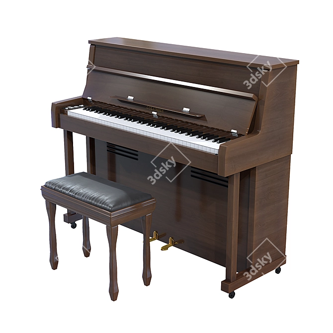 Elegant Columbia 2015 Piano Model 3D model image 3