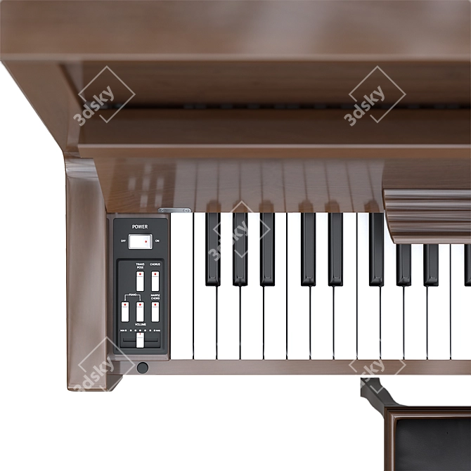 Elegant Columbia 2015 Piano Model 3D model image 4