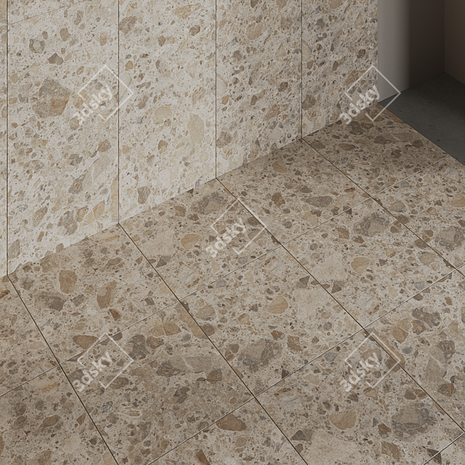 Vitra CityStone Ceramic Tile Collection 3D model image 3