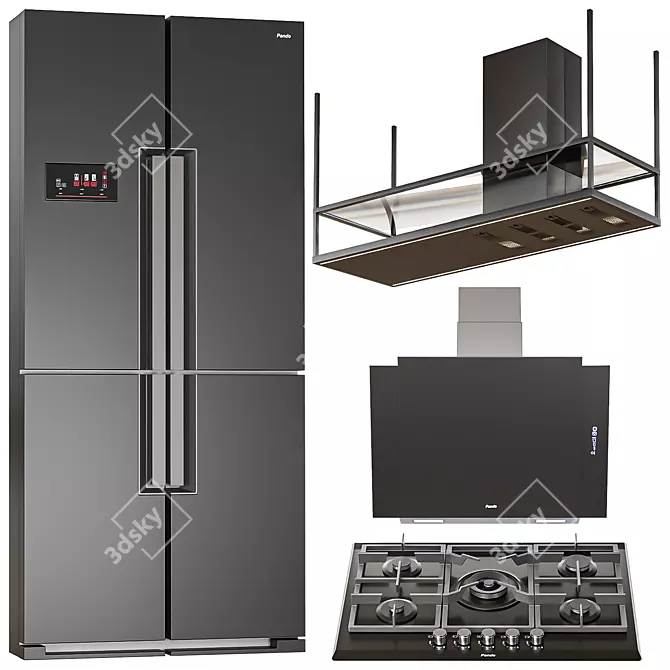 Pando Appliance Set: 4 Modern Models 3D model image 1