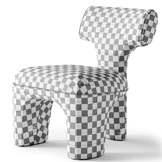 Sleek Litho Chair 3D Model 3D model image 4