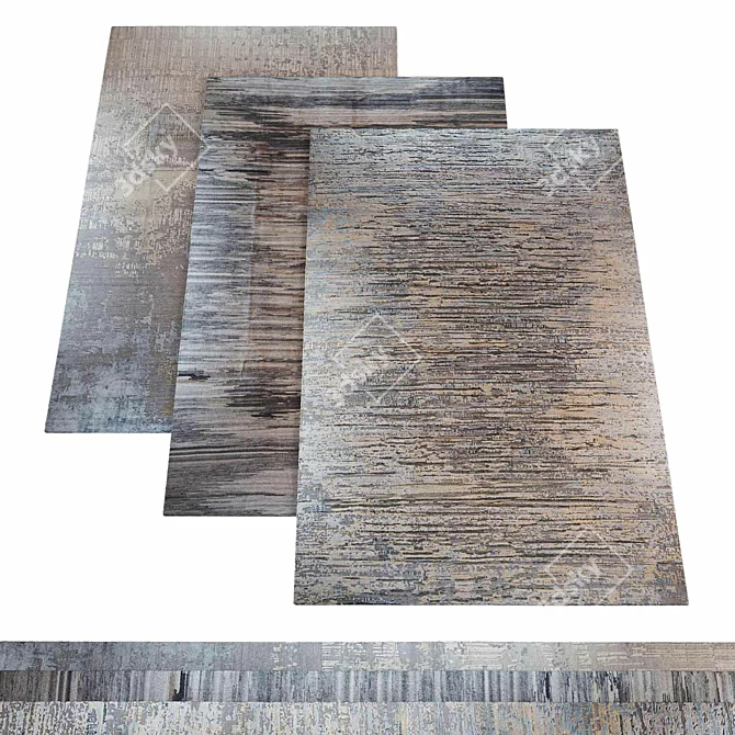 Premium Collection of High-Quality Rugs 3D model image 1