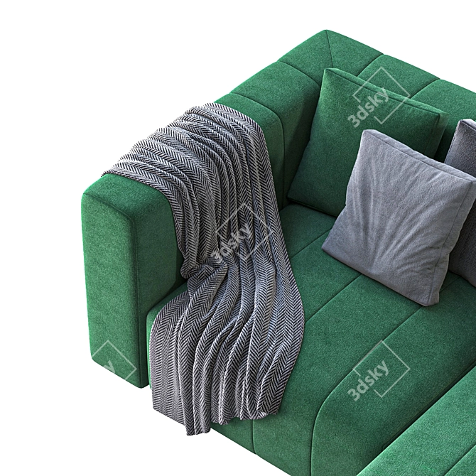 Title: Triple Corner Seating Solution 3D model image 5