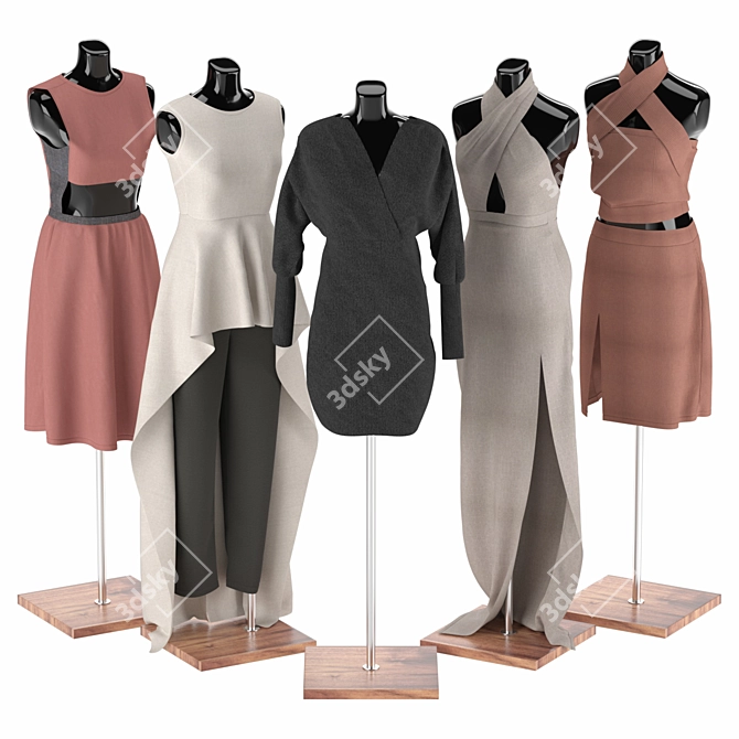 Mannequin Set Vol.001 3D Model 3D model image 1