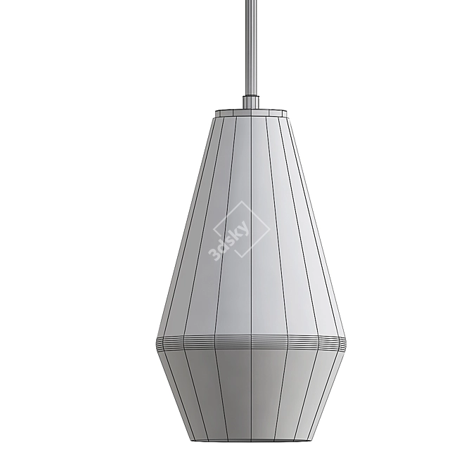 Modern Geometric Glass Pendant Light 3D model image 3